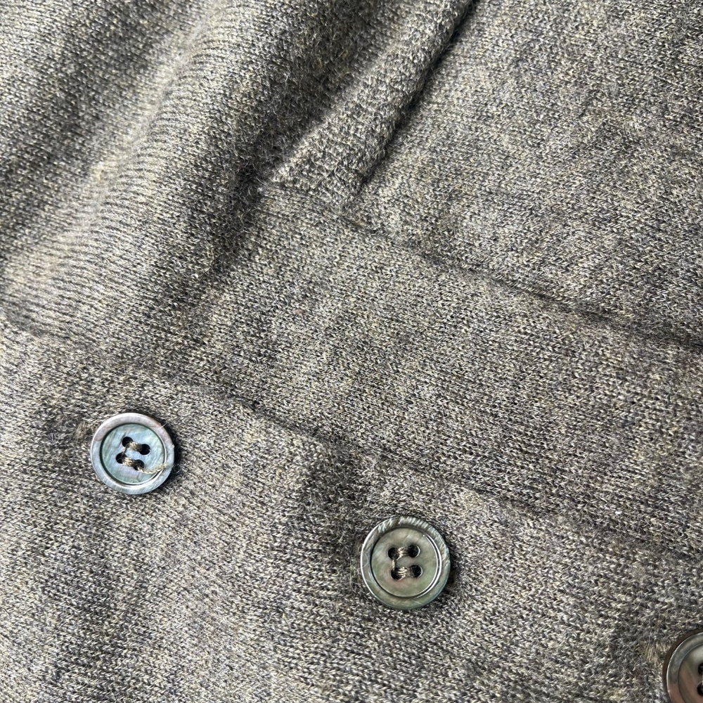 Doen cashmere sweater Eloi hemlock xs extra small polo pullover henley gray luxe - Picture 3 of 11